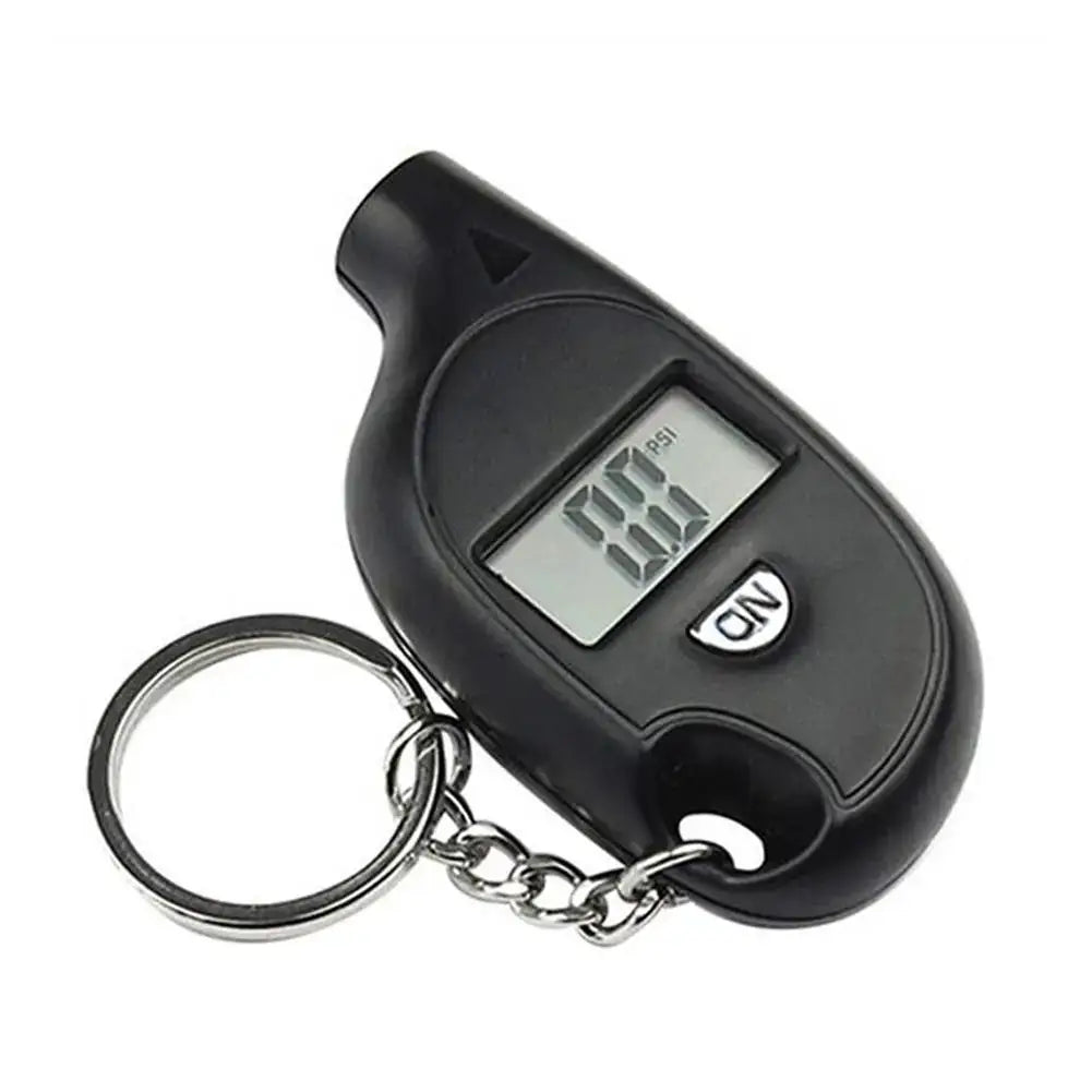 Mini Keychain Digital Tire Pressure Gauge, LCD Display 5-150 PSI, Portable Air Pressure Tester for Car Motorcycle Bike, 1PC