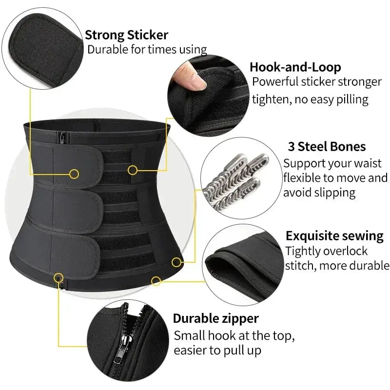 Men's Neoprene Waist Trainer Belt for Weight Loss Slimming