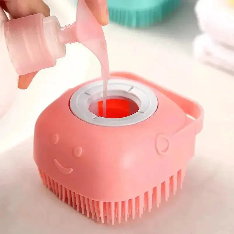 Bath Brush Massage Gloves with Silicone Comb Shampoo Box