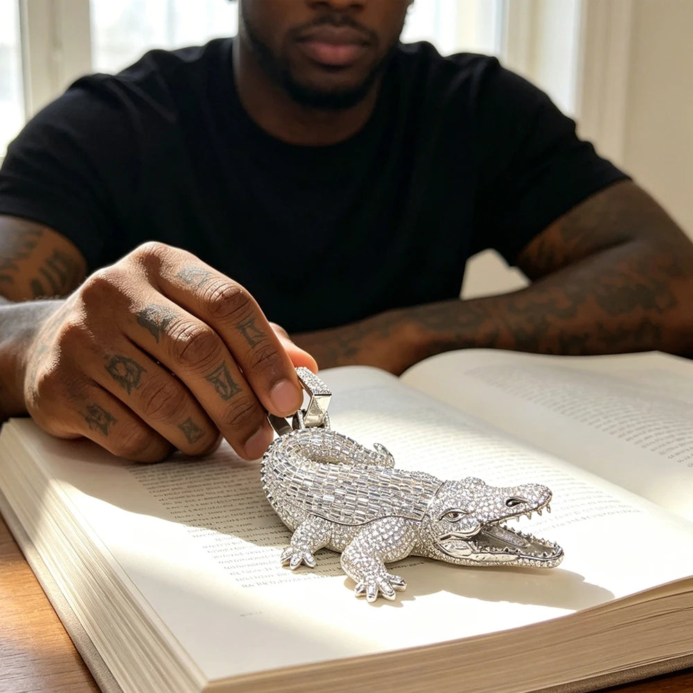 K Gold Plated D Crocodile