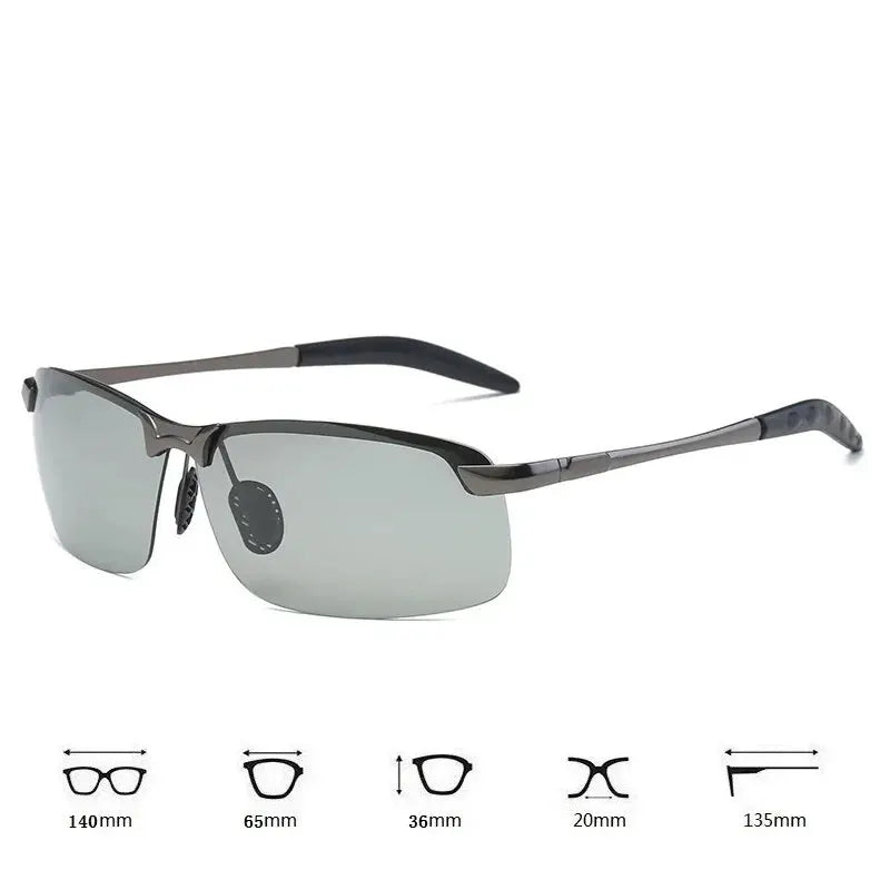 Men Photochromic Polarized Sunglasses UV400 Eyewear