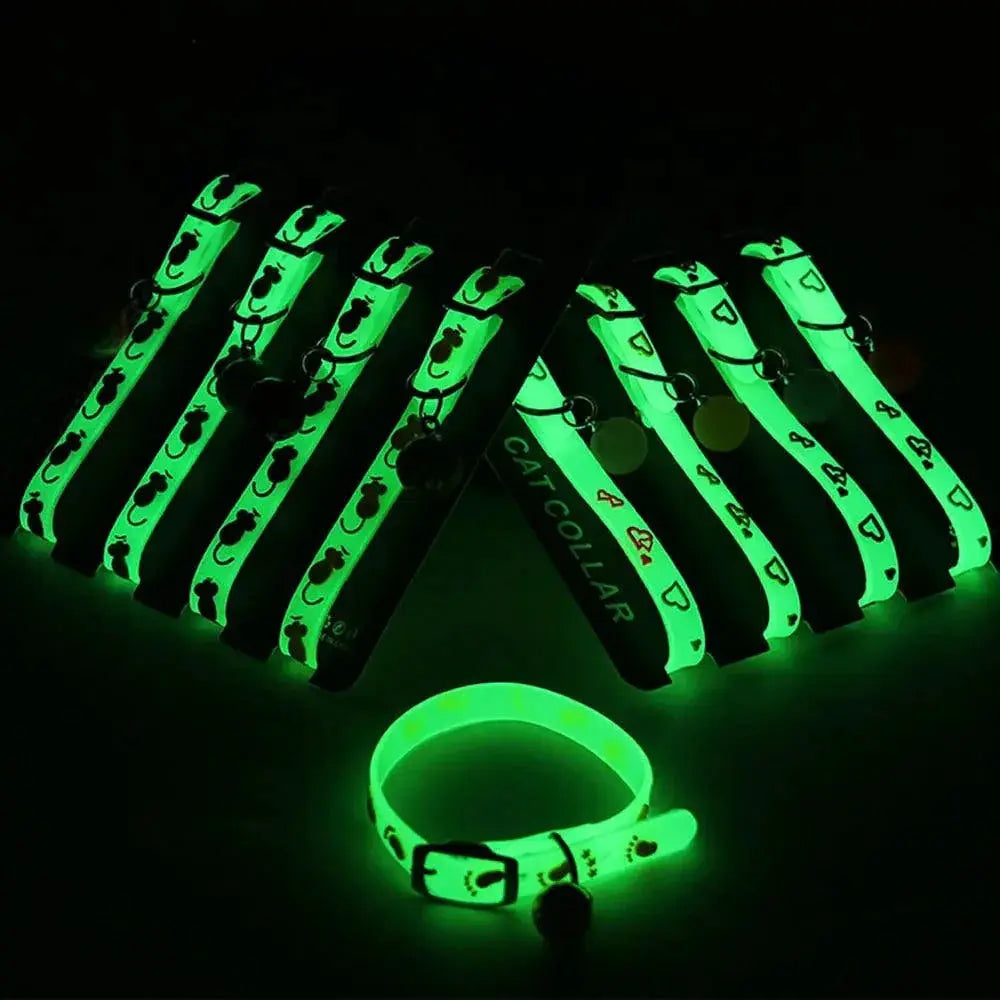 Luminous Cat Collar Glow In The Dark Safety Accessory