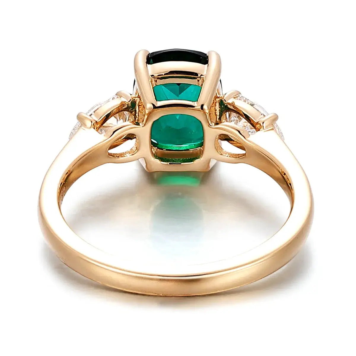 Elegant Emerald Three Stone Ring — product image 3