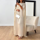 Long Sleeve Chiffon Abaya Dress
