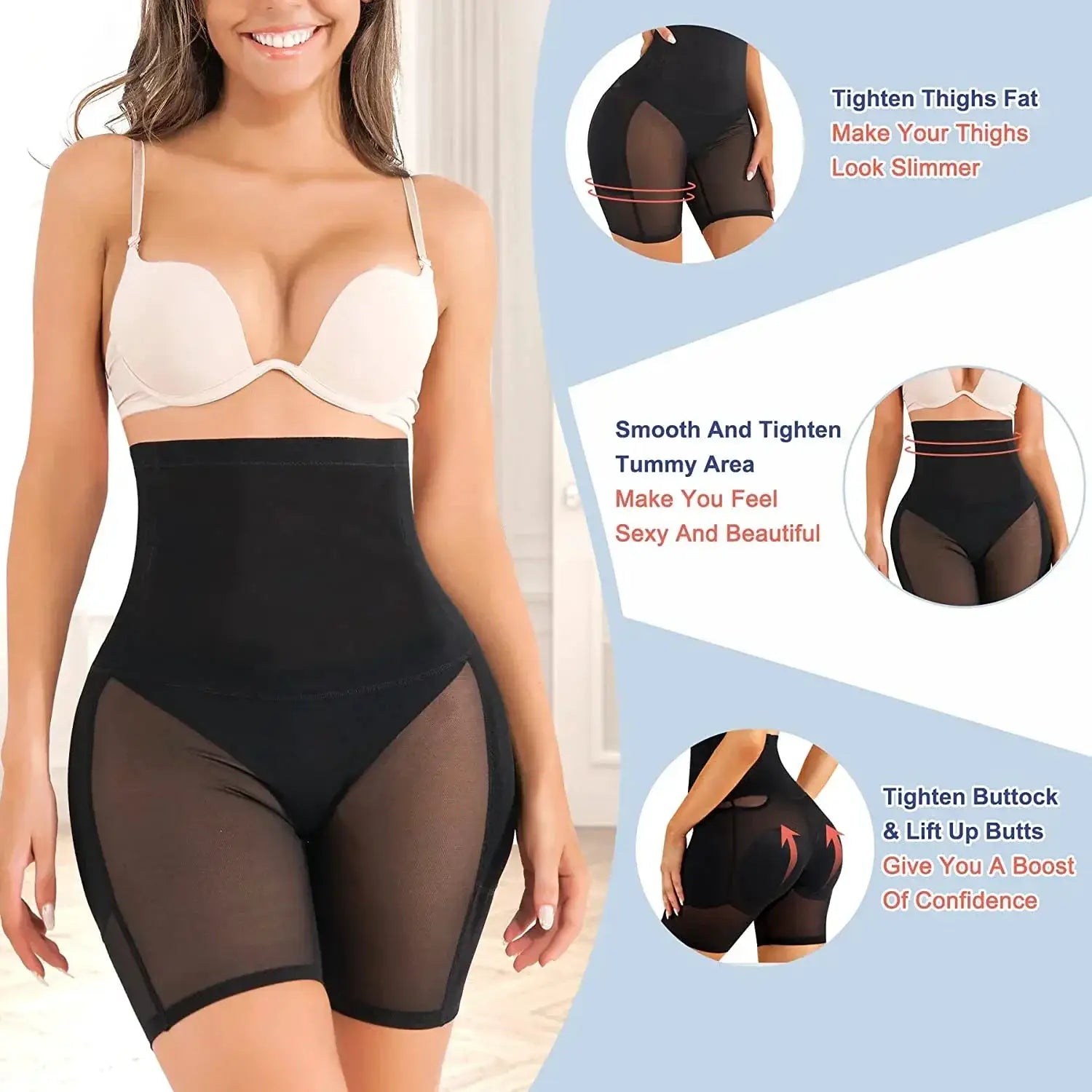 Women High Waist Butt Lifter Shaper Seamless Control Panties