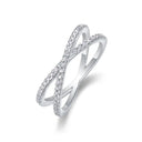 Moissanite Cross Silver Ring For Her