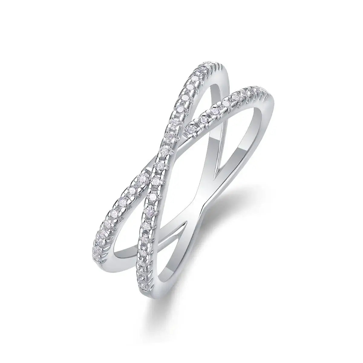 Moissanite Cross Silver Ring For Her — product image 7