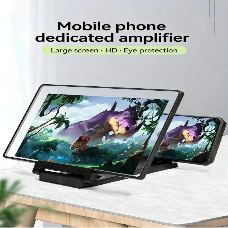 Universal HD 3D Screen Magnifier for Phone – Foldable Stand with Large Display Holder for Movies, Games & Video Calls