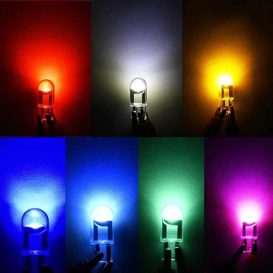 Led Car Light Bulb Cob Glass White High Performance Lamp
