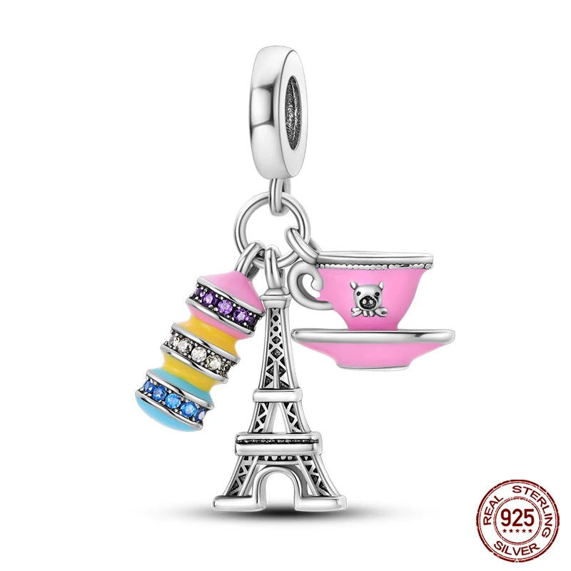 Real Sterling Silver Colorful Butterfly