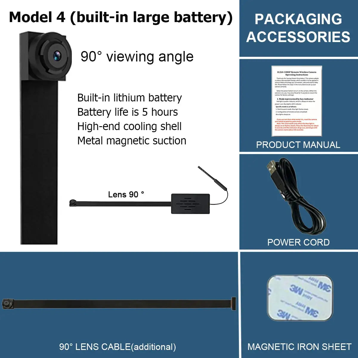Small 4K DIY Wireless WiFi 2.0MP Camera Supports Remote Live Broadcast Via Smartphone App 1080P Image Quality 4 Models to Choose