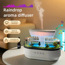 Raindrop Air Humidifier Ultrasonic Essential Oil Diffuser with Colorful Light White Noise Home Bedroom Fragrance Aromatherapy