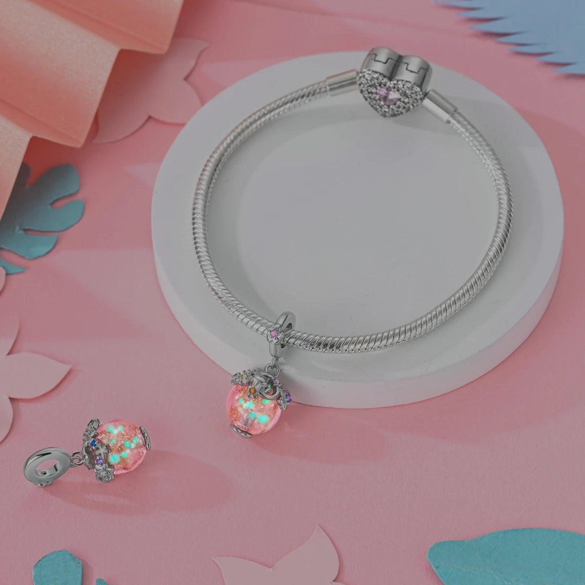 Charm Silver Plated Pendant Beads
