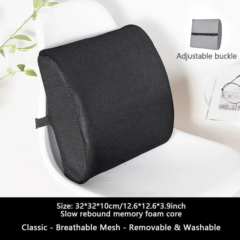 Ergonomic Gel Memory Foam Lumbar Car Seat Cushion Support