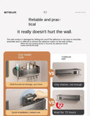 Vacuum Suction Cup Bathroom Shelf Wall Mounted Aluminum Organizer