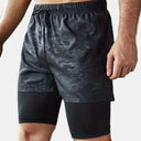 Summer New Camo Running Double Layer Shorts for Men