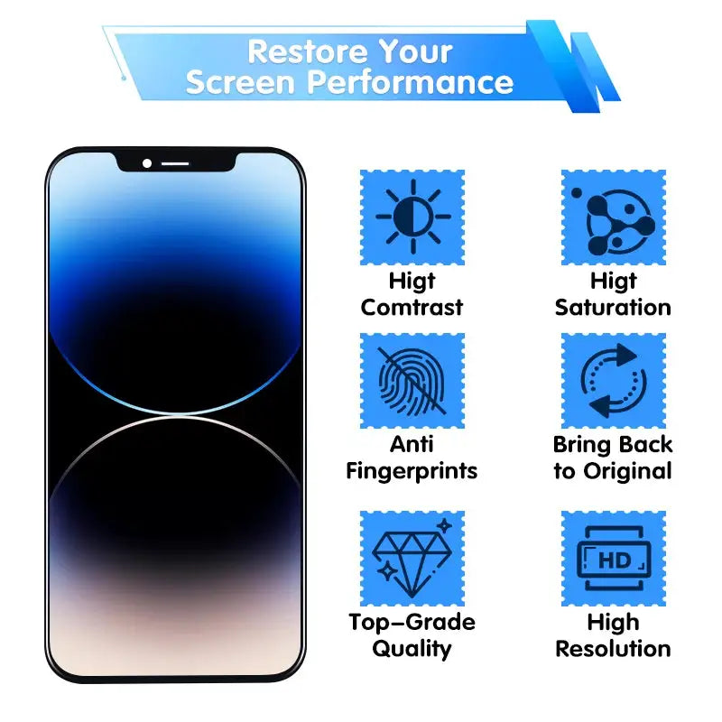OLED 14 LCD For iPhone 15 Display 3D Touch 16 Pro Max Screen 17 Pro Max Replacement Ture Tone 14ProMax LCD 12 Incell 16 Display