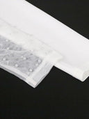 Elegant White Peplum Dress with Beaded Mesh for Events