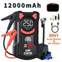 5-in-1 Multifunctional Air Pump Jump Starter with Air Compressor 3000A Peak/150PSI Battery Jump Starter Digital Tire Inflator