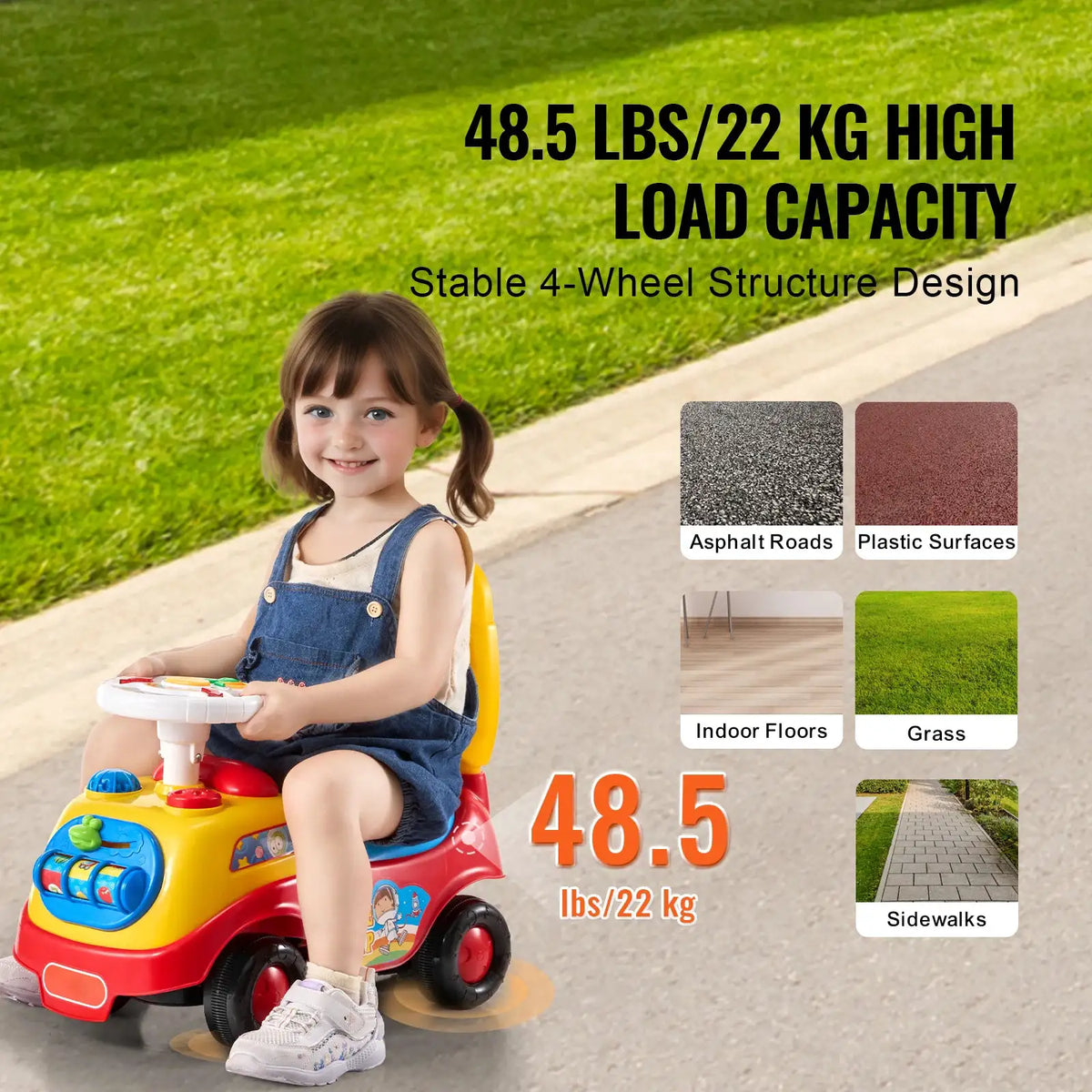 Sit To Stand Toddler Push Car With Music — product view 3