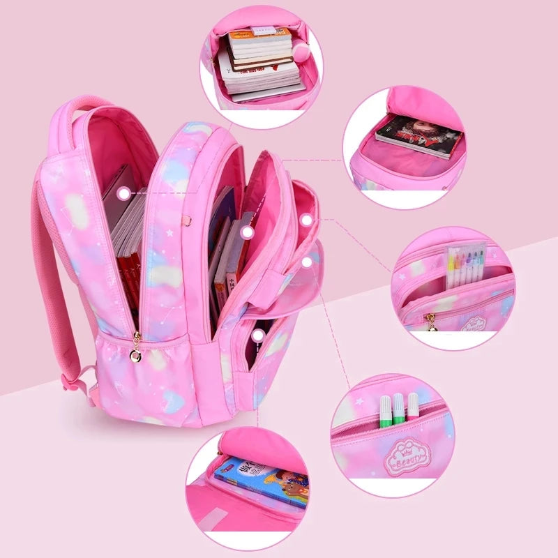 Adjustable Nylon School Carry Backpack