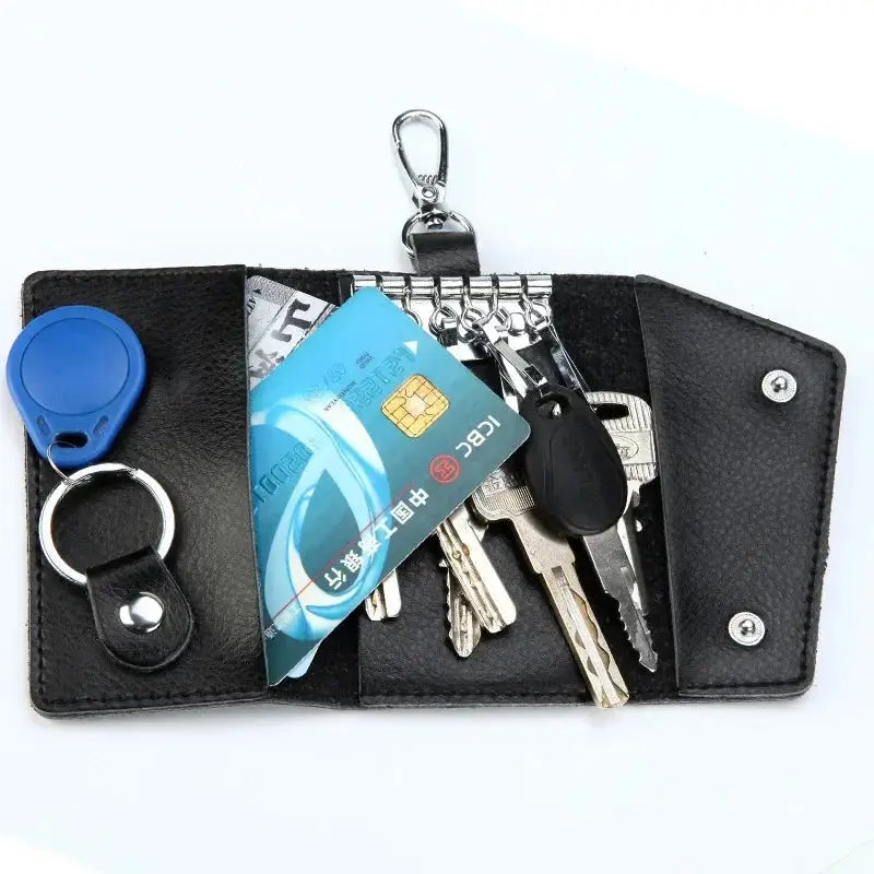 Genuine Leather Keychain For Men Key Holder Organizer Pouch