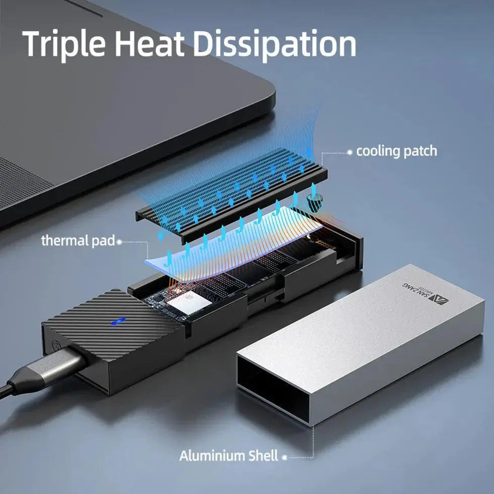 Sanzang NVMe SSD Enclosure High Speed Portable Storage