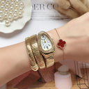Gold Serpent Diamond Watch Elegant Women's Luxury Timepiece