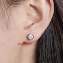 Moissanite Stud Earrings In Kuololit