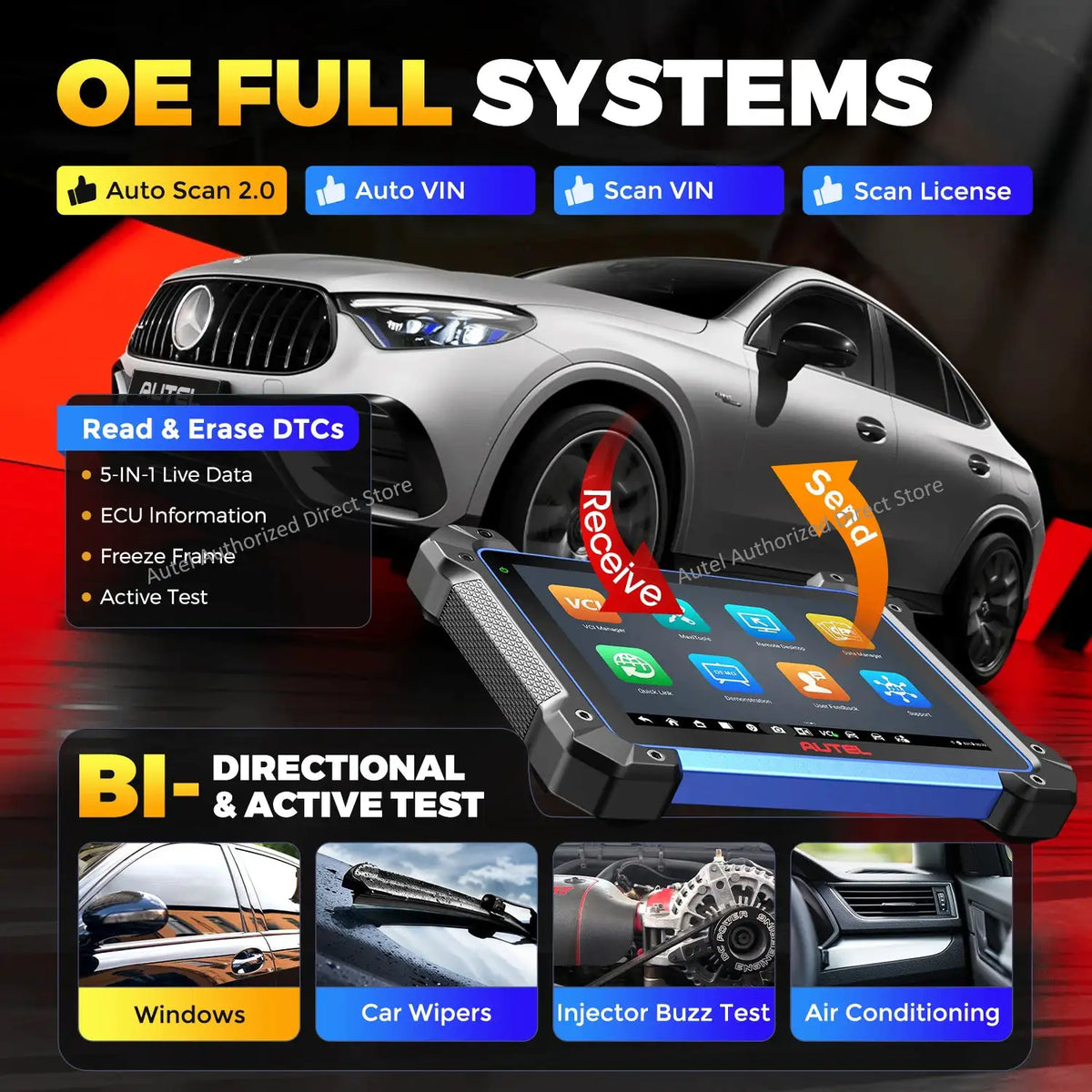 Autel MaxiIM IM608S II Key Programmer ALL-IN-ONE IMMO Key Programming Tool XP400PRO J2534 ECU Coding CANFD DoIP Diagnose Scanner
