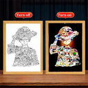 One Piece Zoro & Luffy LED Night Light Frame Ideal Anime Decor