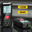 Laser Meter Green Laser Beam Digital Tape 50m 100m 120m Laser Distance Meter 2 Bubbles Leveling  High Accuracy Laser Rangefinder