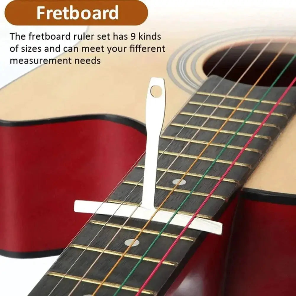 Guitar Steel String Gauge Ruler and Radius Gauge Tools