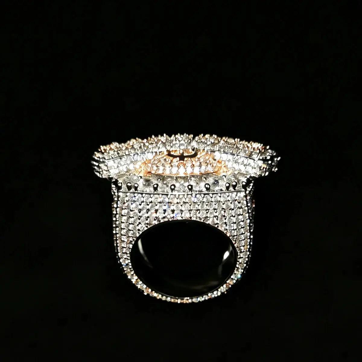 Men Silver Hip Hop Ring With Moissanite — product image 5