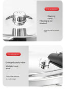 Pressure Cooker Induction Compatible Pot 18cm Stainless Steel