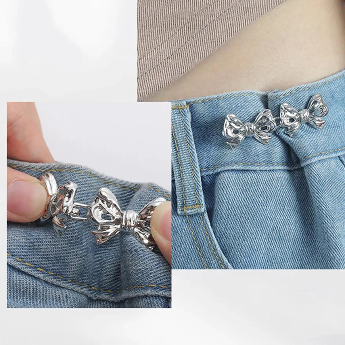 Bowknot Button Adjuster Waistband Tightener For Pants