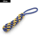 Interactive Dog Toy Set Braided Rope Ball And Dumbbell