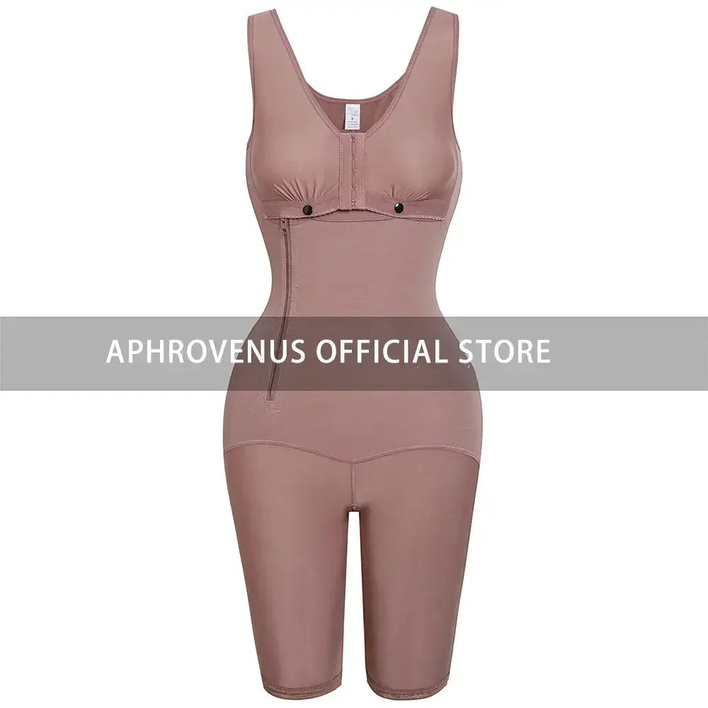 Women Postpartum Tummy Control Bodysuit With Side Zipper