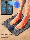 2026 Foot Massager for Relaxation, Automatic Pulse Foot Massage Pad with Heat, Soothing Foot Care Mat for Home Use