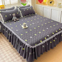 Bonenjoy Bed Skirt Cartoon Style Bed Cover Ruffled Lace