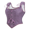 Vintage Gothic Lace-Up Corset Tank Top for Women