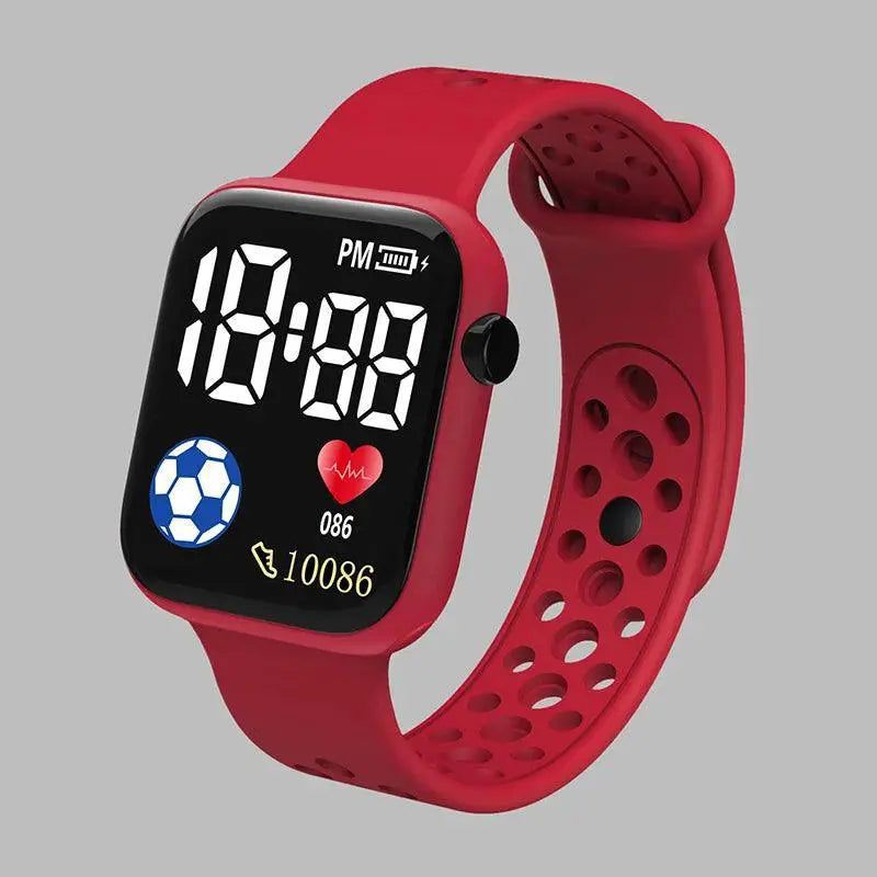 Kids LED Sports Watch Waterproof Silicone Band Timepiece