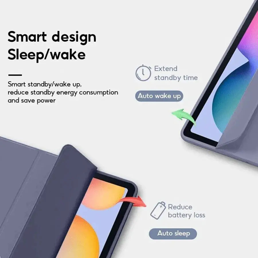 For Samsung Galaxy Case Tab S10 S6 lite 10.4 Tab A11 A9 plus S8 S9 fe 10.9 S11 11 A8 A7 8.7 FE 12.4 Smart Auto Sleep Wake Cover
