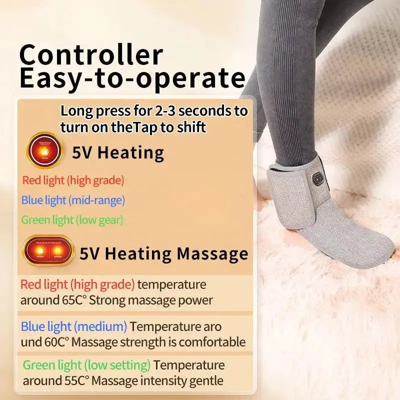 Red Light Ankle and Dorsum Heating Sleeve with Vibration Massage Function Relieves Foot Joint Pain and Fatigue Massage