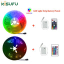 Battery Powered RGB LED Strip 5V 5050 30LEDs/m with 24Key Remote Backlight Kit