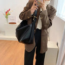 Timeless Vintage Pillow PU Leather Boston Shoulder Bag For Women