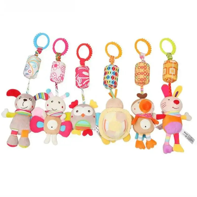 Sensory Plush Animal Rattle Teether Toy For Babies
