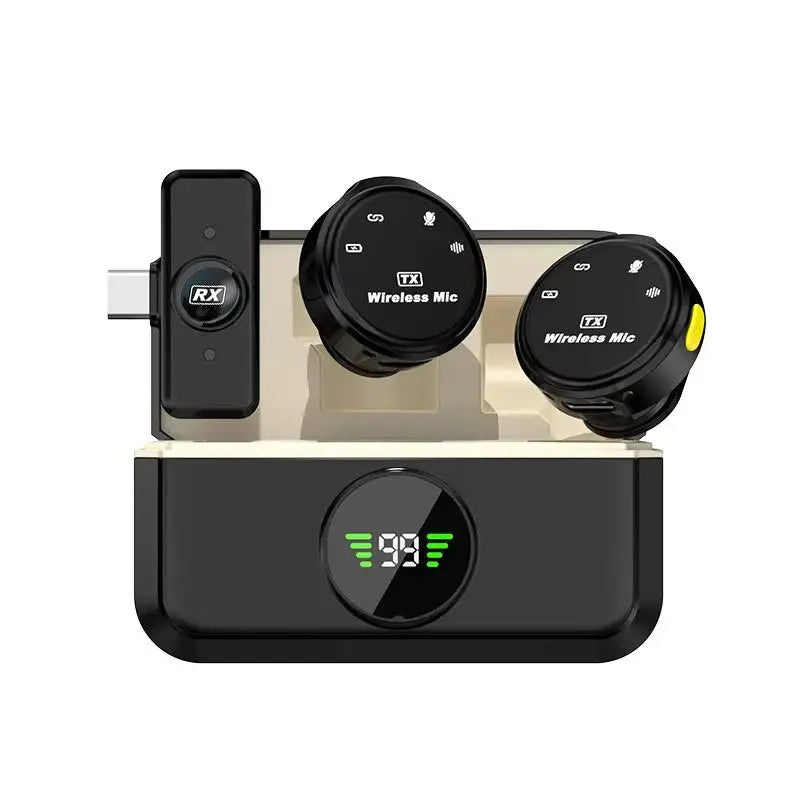 Lapel Lavalier Professional Dual Wireless Microphone Buttonhole Tie Mic Mini For iPhone Android Phone Cell Mobile PC Micro Audio