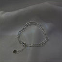 Elegant Silver Gypsophila Bracelet Sparkling Adjustable Jewelry