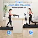 2-In-1 Electric Folding Walking Pad Treadmill For Small Spaces